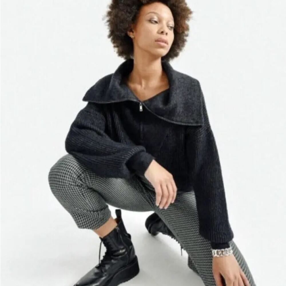 Lili Sidonio x Molly Bracken oversized Zip turtleneck chunky Sweater - Picture 7 of 15